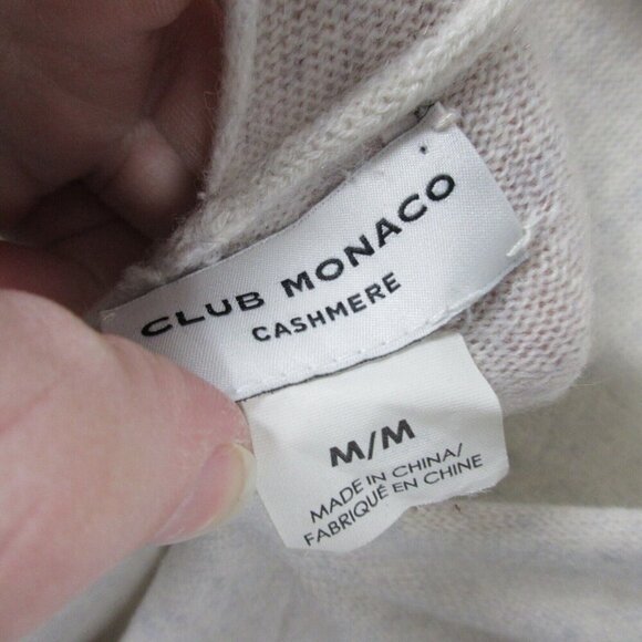 Club Monaco Womens Cashmere 100% Ivory Open Back Medium M Luxury 214 - Picture 3 of 8